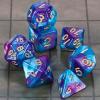 CiaraQ DND Polyhedral Dice Set for Dungeons and Dragons RPG MTG Role Playing Table Games-with 1 Dice Pouch (Blue & Purple) view 2