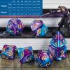 CiaraQ DND Polyhedral Dice Set for Dungeons and Dragons RPG MTG Role Playing Table Games-with 1 Dice Pouch (Blue & Purple) view 3
