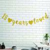 18 Years Loved banner-Happy 18th Birthday Party Sign,18Th Anniversary/Birthday Party Decorations Supplies view 2