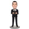 mydedor Custom Bobbleheads Figurine Customized Doll, Business Woman with a Notebook Custom Bobble Head, Bobble Head Figures Handmade Personalized Sculpture Gift for Women view 1