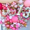 133Pcs Pink Leopard Print Balloon Garland Arch Kit Jungle Safari Cheetah Printed Balloon Arch Hot Pink Chrome Gold Balloons for Baby Shower Girls Wild One Birthday Party Decorations view 3