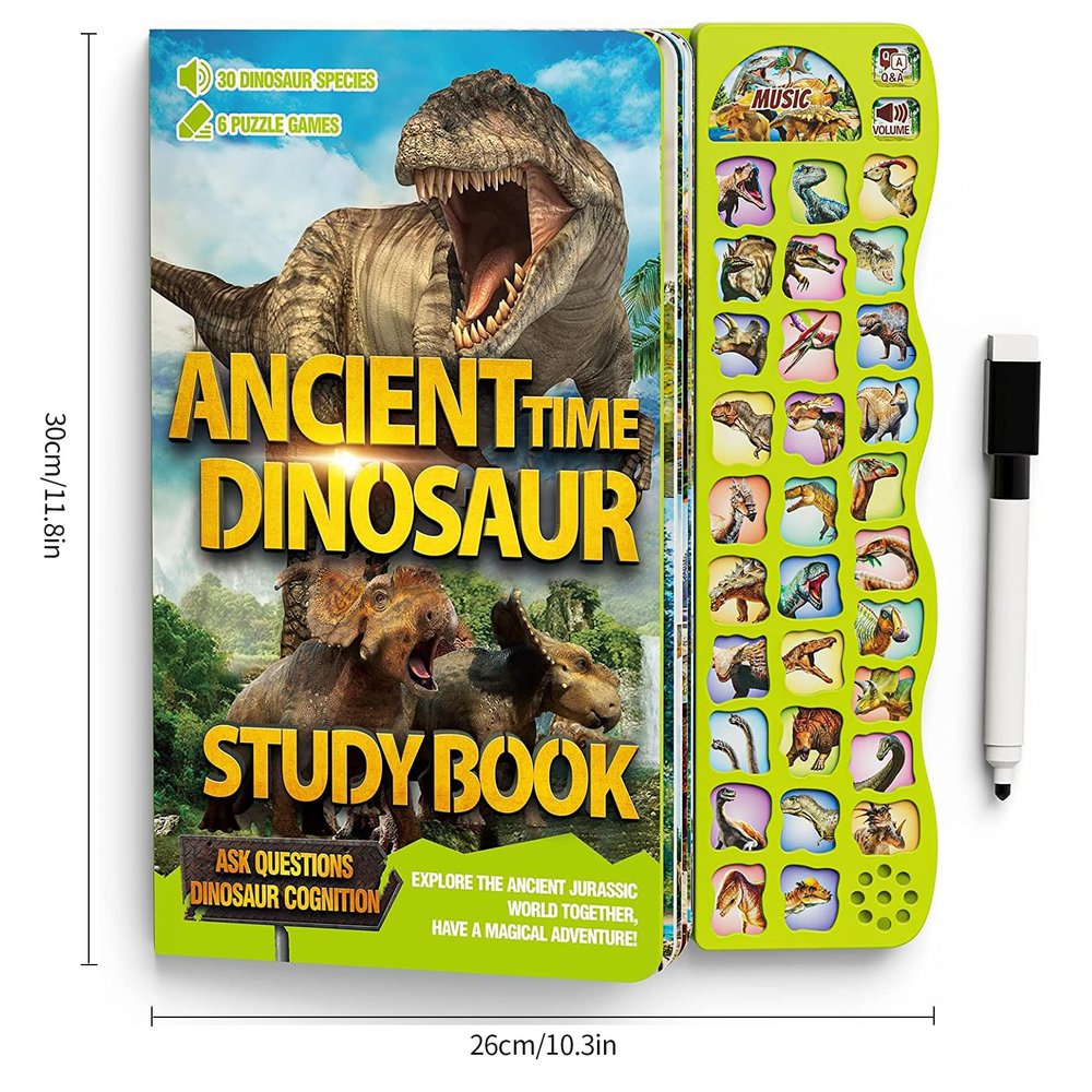 Gzsbaby Dinosaur Toys for Kids 3-5 - Interactive Dinosaur Book with Sound