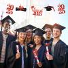 24 Pieces Graduation Party Centerpieces for Tables 2025 Red Glitter Graduation Centerpiece Sticks Class of 2025 Table Toppers for 2025 Graduation Party Table Decorations view 4