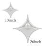 10 Pcs Silver Star Balloon 26 inch Silver Balloons 10 inch mini Ballooon for New Years Decorations 2026 Wedding Star Birthday Party Decorations Supplies view 2