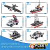 1296 Pieces City Police Set Aircraft Carrier Blocks Set, 6 in 1 Military Warship Battleship Building kit with Airplane, Boat, Cop Car, Tank, Creative Roleplay Ship Gift Toys for Kids Boys 6-12 Years view 4
