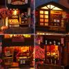 GuDoQi DIY Book Nook Kit, Dollhouse Wood Bookend, Booknook Bookshelf Insert, DIY Miniature Dollhouse Kit, Bookends Model Build for Adult, Gift for Birthday Christmas Day, Sakura Japan Corner view 3