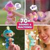 Fingerlings 2023 NEW Interactive Baby Monkey Reacts to Touch  70+ Sounds & Reactions  Leo (Blue) view 4