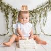 1st Birthday Crown - Baby Party Hat and Decorations, Brown/Pink for Girls/Boys view 3
