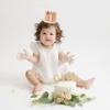 1st Birthday Crown - Baby Party Hat and Decorations, Brown/Pink for Girls/Boys view 4