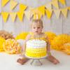1st Birthday Crown - Yellow First Birthday Hat for Baby Girls/Boys Party Decorations and Supplies view 3