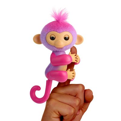Fingerlings 2023 NEW Interactive Baby Monkey Reacts to Touch 70+ Sounds & Reactions Charli (Purple)
