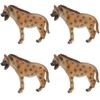 ibasenice 4pcs Hyena Model Toy for Kids Realistic Plastic Hyena Figurine 4.33In Wildlife Animal Cognitive Toy Educational Collectible for Home Desk and Miniature Garden Decor view 1