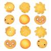 Aliotech 12PCS Mini Artificial Biscuits Fake Cookies Simulation Realistic Dessert Crackers for Home Kitchen Decor Display Props Model(Mini Size) view 1