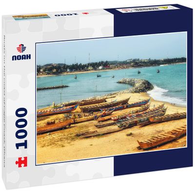 Noah Jigsaw Puzzle Boats on The Coast of Cape Coast, Ghana 1000 Pieces