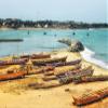 Noah Jigsaw Puzzle Boats on The Coast of Cape Coast, Ghana 1000 Pieces view 2