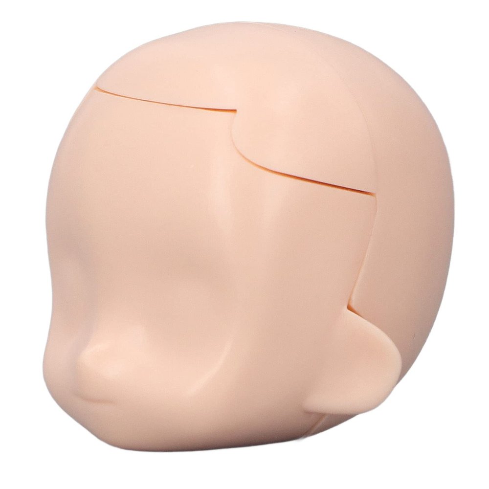 Blank Doll Head, Replacement Exquisite Ball Jointed Doll Head Silicone for 1/12 Ball Jointed Doll for Adults (Normal White)