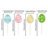 24Pcs Easter Egg Cupcake Toppers Glitter Happy Easter Cupcake Pick Decorations for Easter Spring Theme Babyshower Kids Birthday Party Supplies view 2