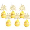 24pcs Happy Easter Cupcake Toppers - Gold Glitter Rabbit Cupcake Picks - Day Theme Baby Shower Kids Birthday Party Cake Decorations view 1