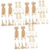 ADOCARN Wooden Animals 18 pcs for Crafts Making Painting Cartoon Peg Figure Robot Decoration DIY Craft Decor Art Joints Wooden Unfinished Adjustable Dolls Figures Movable view 1