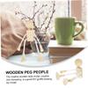 ADOCARN Wooden Animals 18 pcs for Crafts Making Painting Cartoon Peg Figure Robot Decoration DIY Craft Decor Art Joints Wooden Unfinished Adjustable Dolls Figures Movable view 3