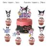 25PCS kuromi and melody Cake Toppers Cupcake Toppers Cake Decorations,kuromi and melody Birthday Party Supplies Decorations (25pcs) view 2