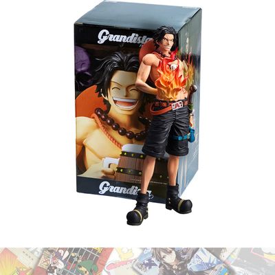 Banpresto Portgas D. Ace: 28cm Grandista Nero Statue Figurine Bundled with 1 A.C.G. Compatible Theme Trading Card (17875)