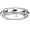 Yearace Spinner Rings for Anxiety 925 Sterling Silver Rotatable Dinosaur Stress Relieving Fidget Ring Jewelry Gift for Women Men Size 7 view 1
