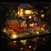 TOPBSFARNY 3D Wooden Assembly Dollhouse kit DIY Miniature Japanese Style Painting Style Courtyard Scene Building with Dust Cover and Music Creative Gift (P015-ZY) view 2