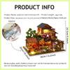 TOPBSFARNY 3D Wooden Assembly Dollhouse kit DIY Miniature Japanese Style Painting Style Courtyard Scene Building with Dust Cover and Music Creative Gift (P015-ZY) view 3