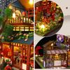 TOPBSFARNY 3D Wooden Assembly Dollhouse kit DIY Miniature Japanese Style Painting Style Courtyard Scene Building with Dust Cover and Music Creative Gift (P015-ZY) view 4