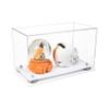 Better Display Cases Versatile Acrylic Display Case - Medium Rectangle Box with Clear Case, White Risers and White Base 15" x 8" x 9" (A013/V11) view 1