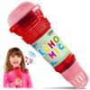 Novelty Place Echo Mic for Kids and Toddlers - Battery-Free Magic Karaoke Microphone Voice Amplifying Retro Toy for Singing, Speech & Communication Therapy - 10" (Red & Pink) view 1