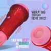 Novelty Place Echo Mic for Kids and Toddlers - Battery-Free Magic Karaoke Microphone Voice Amplifying Retro Toy for Singing, Speech & Communication Therapy - 10" (Red & Pink) view 4