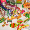 24PCS Cinco de Mayo Party Favors, 12PCS Cinco de Mayo Hats 12PCS Mexican Necklace, Fiesta Paper Hat Sombrero Metallic Felt Necklaces Bead, Cactus Maracas Decor for Mexican Carnival Party Supplies view 4
