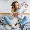 Mewaii Long Cat Plush Kids Body Pillow, 36 Inch Cute Gray Cat Stuffed Animals Soft Plushies, Kitten Kawaii Plush Throw Pillow Doll Toy Gift for Girlfriend view 4