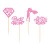 24Pcs Glitter Pink Happy Mother's Day Cupcake Toppers Super Mom Cupcake Picks Best Mom Food Picks for Mother's Birthday Cupcake Decorations Mother's Day Party Decorations view 3