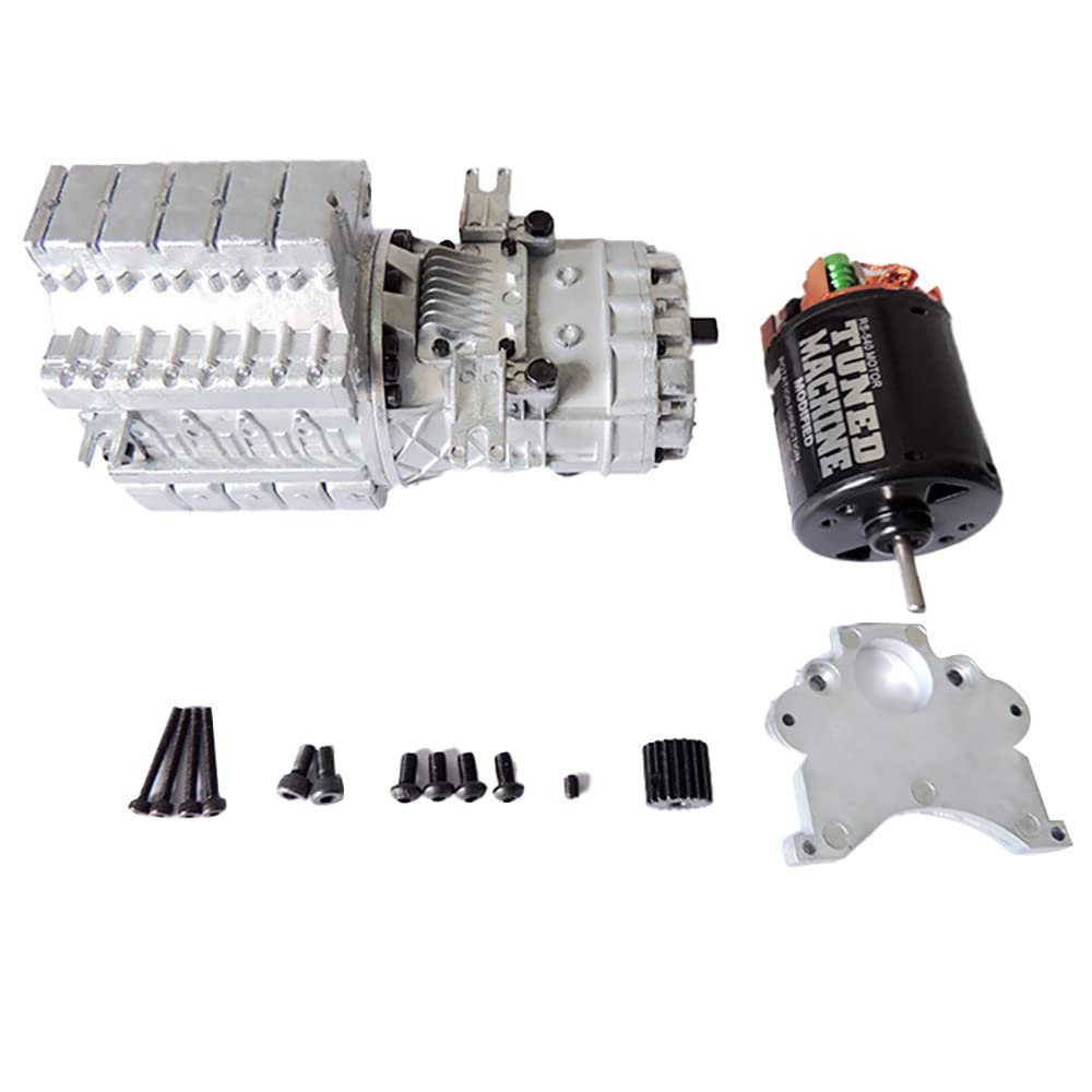 JDM Automatic Stepless Gearbox with Motor for 1/14 Rc Tractor Truck Car Lesu