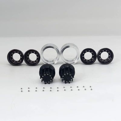 JDM 1Pair Metal Rear Double Wheel Hub for DIY 1/14 Rc Tractor Truck Car