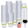 WILLBOND 120 Pcs Construction Party Cups Construction Party Favors Disposable Dump Truck Cup Clear Plastic Cups with Shovel Shape Dessert Spoon for Construction Themed Birthday Party (Simple, 9oz) view 1