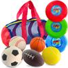 Toysery Foam Sports Balls Toddler Toys Set with Carry Bag - Includes Football, Soccer Ball, Tennis Ball, Basketball, Baseball, Kickball, & 3 Fresbee Discs - Soft Balls for Kids and Toddlers Ages 1-3 view 1
