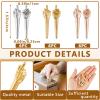 Jexine 18 Pcs Metal Cribbage Board Pegs Fit 1/8 Holes Funny Finger Gesture 3 Colors Unique Cribbage Pegs for Traditional Board Accessories(Middle) view 2