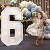 imprsv 3FT Marquee Numbers, Light Up Numbers for 16th 60th Birthday Decorations Anniversary Party Decor, Number 6 Light Up Number, Pre-Cut Foam Board Kit view 1