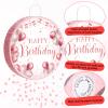 Sinmoe Birthday Piata with Stick Blindfold and Confetti Large Piata for Adult Men Women Birthday Party Supplies Decoration Wedding Anniversary(Rose Gold) view 3