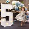 imprsv 3FT Marquee Numbers, Light Up Numbers for 15th 50th Birthday Decorations Anniversary Party Decor, Number 5 Light Up Number, Pre-Cut Foam Board Kit view 1