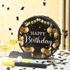 Sinmoe Birthday Piata with Stick Blindfold and Confetti Large Piata for Adult Men Women Birthday Party Supplies Decoration Wedding Anniversary(Black and Gold) view 4