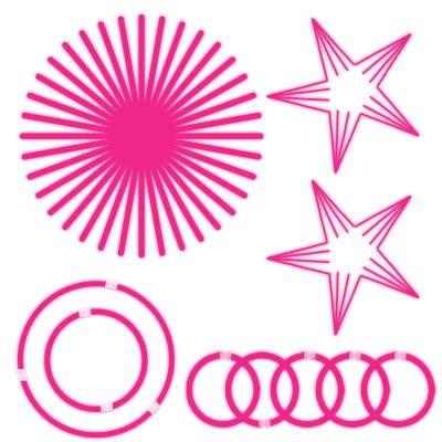 NUDALA 100 Pink Glow Sticks Bracelet Necklaces Bulk Glow In The Dark Party Supplies 8 Light Stick with 100 Connectors Light Up Toys for Christmas New Year Valentine's Day Easter