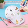B bangcool DIY Kids Baseball Caps Hats - White DIY Creative Painting Polyester Sun Hat Sports Cap for Kids view 3