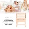 1:12 Dollhouse School Desk, Tiny Birch Wood Classroom Desk Chair for Child Room Library School Doll House Accessory view 2