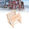 1:12 Dollhouse School Desk, Tiny Birch Wood Classroom Desk Chair for Child Room Library School Doll House Accessory view 3