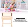 1:12 Dollhouse School Desk, Tiny Birch Wood Classroom Desk Chair for Child Room Library School Doll House Accessory view 4